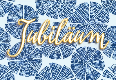 Jubil?um - Stempel, blau, Illustration