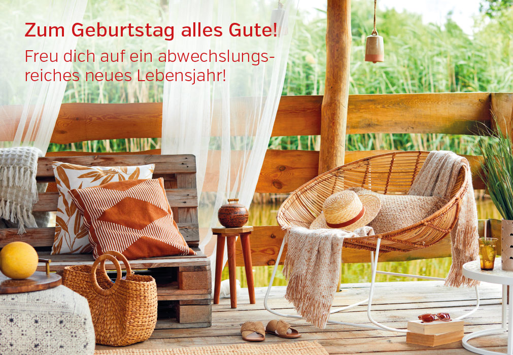 Geburtstag - sonnendurchflutete Veranda