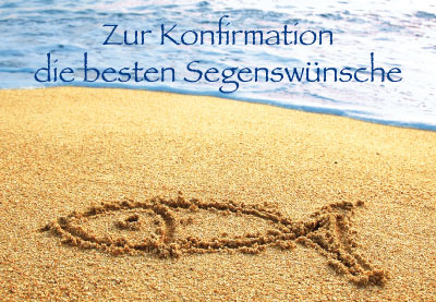 Konfirmation - Fisch im Sand