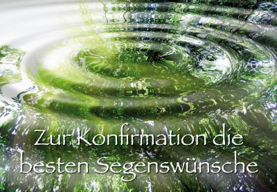 Konfirmation - Doppelkarte Tropfen im Wasser
