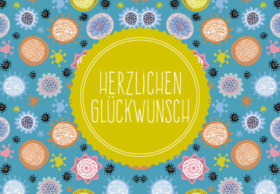 Post mit Herz Glückwunsch grün