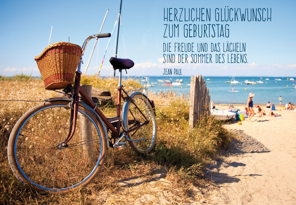 Geburtstag - Fahrrad am Strand