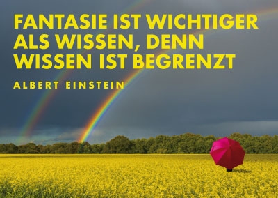 Spruchkarte - Regenbogen an dunklem Himmel