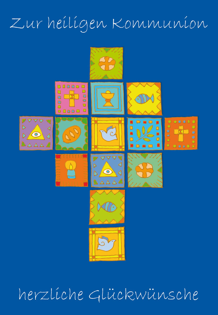 Kommunion - Kreuz aus Symbolen