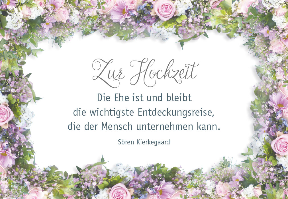 Hochzeit - Blumenrand, rosa, lila, weiß