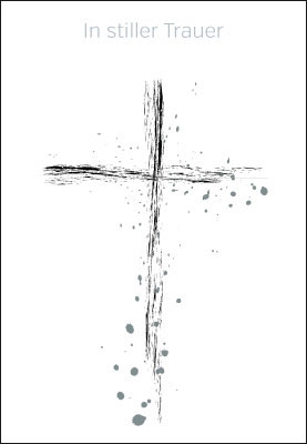 Trauer - stilvolles Kreuz, Illustration