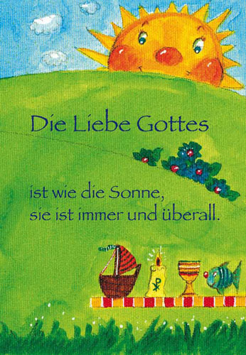 Kommunion Doppelkarte Sonne ?ber Erde