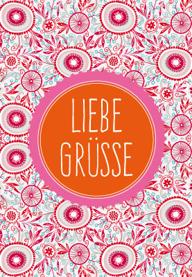Post mit Herz - Liebe Grüße