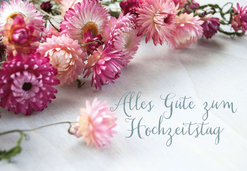 Hochzeit - Blumen auf weißem Holz NEU!!!