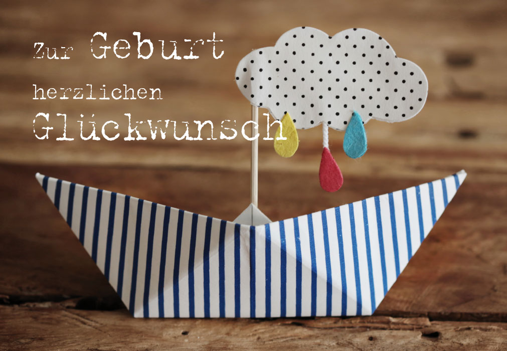 Geburt - Papierschiff, Wolke