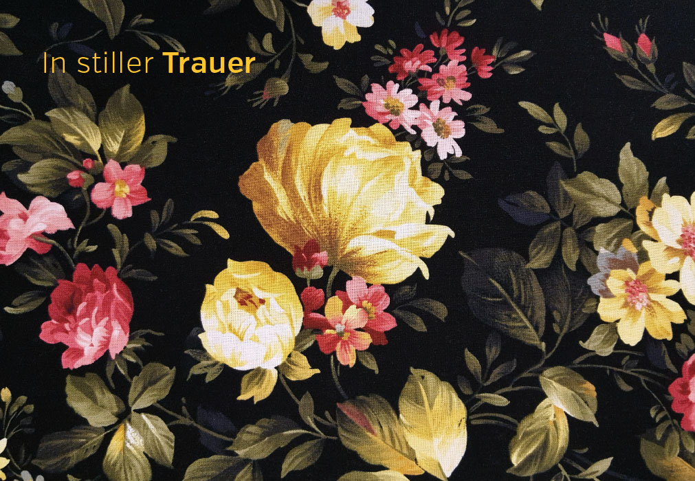 Trauer - Rosen & mehr, illustriert