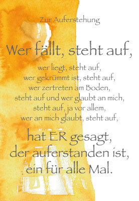 Glauben - Doppelkarte orange, weiß