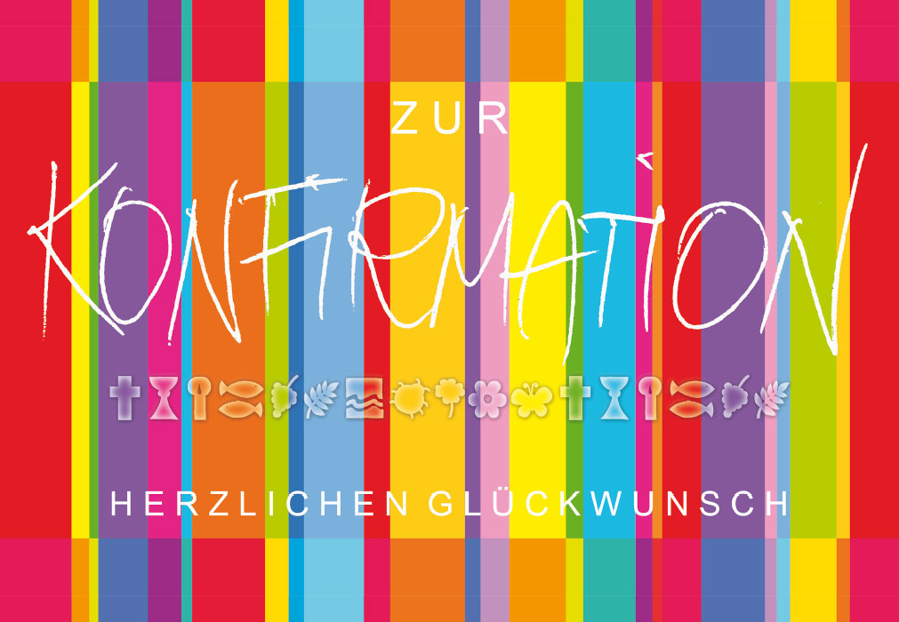 Konfirmation - bunte Streifen