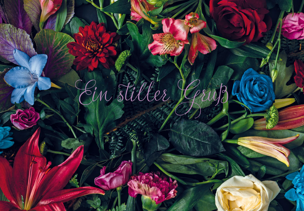 Trauer - Blumen verstreut