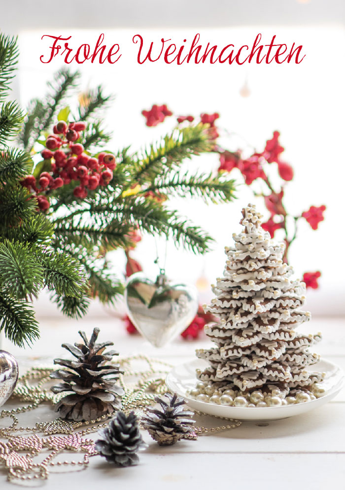 Weihnachten - Kleine Kartengrüße Beeren, Zweige, Zapfen