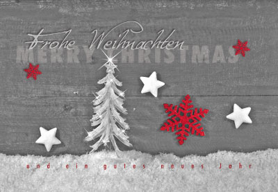 Weihnachten - Doppelkarte Sterne