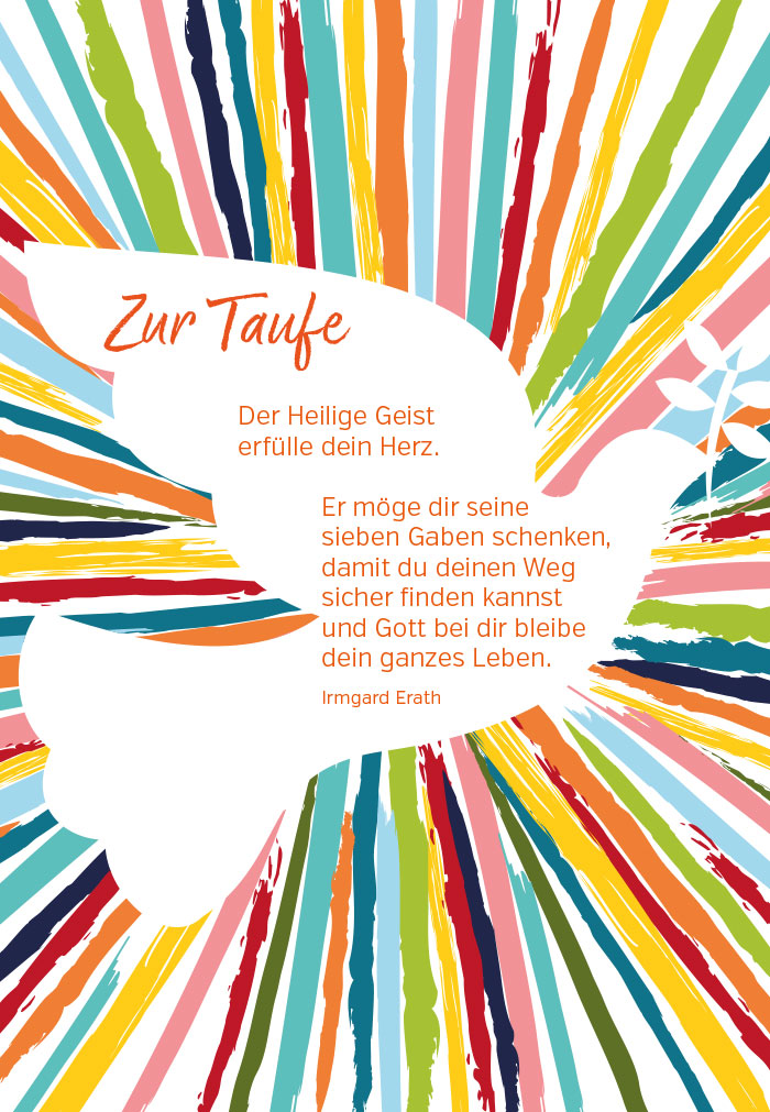 Taufe - Taube im Licht des Regenbogens