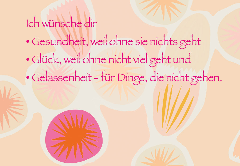 Geburtstag - Illustration mit Punkt und Blume