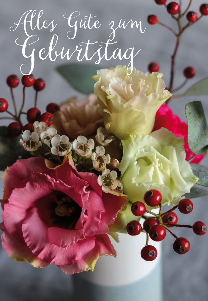 Geburtstag Blumen - kleiner Strau? in Vase