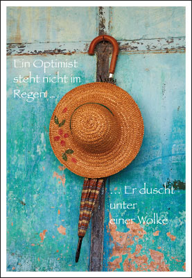 Von Mensch zu Mensch - Doppelkarte Sonnenhut und Schirm