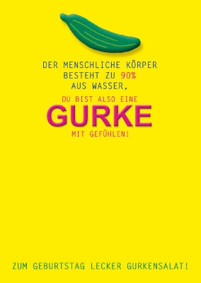 Spruchkarte - Gurke