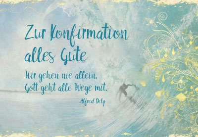 Konfirmation - Surfer in der Welle