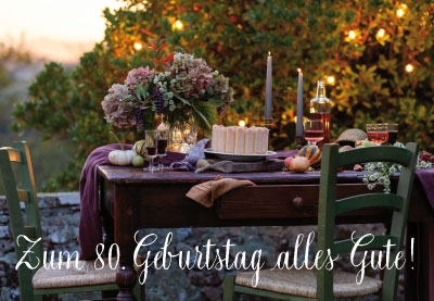 Zahlengeburtstag - opulent gedeckter Tisch 
