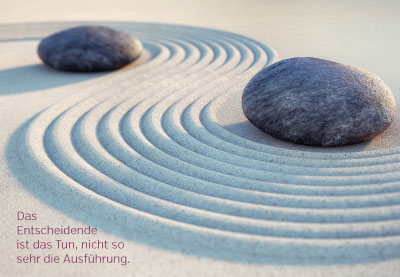 Östliche Weisheiten - Doppelkarte Steine und Sand