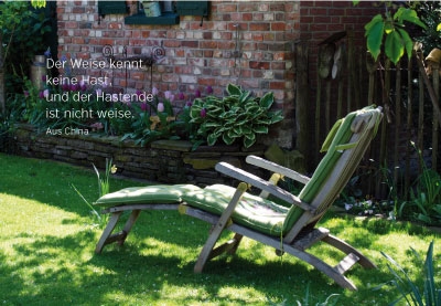 Gedanken - Liegestuhl im Garten