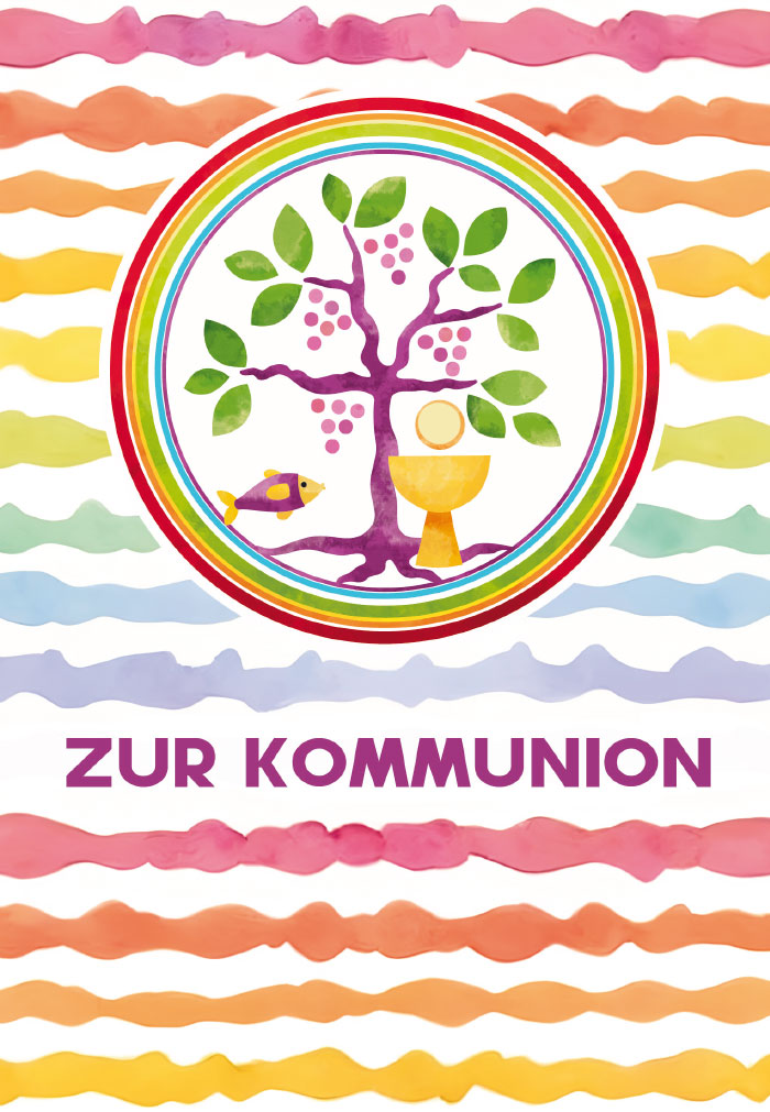 Kommunion - kleiner Baum des Lebens, Kelch, Oblate