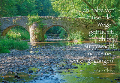 Östliche Weisheiten - Doppelkarte Steinbrücke