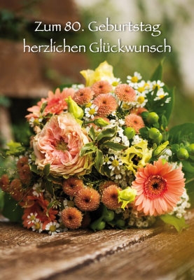 Zahlengeburtstag - gemischter Strauß mit Gerbera 