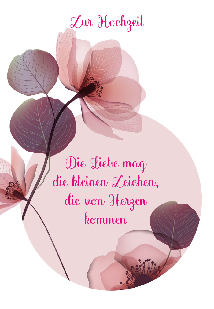 Hochzeit - Illustration, Blumen, Kreis, Zukunft