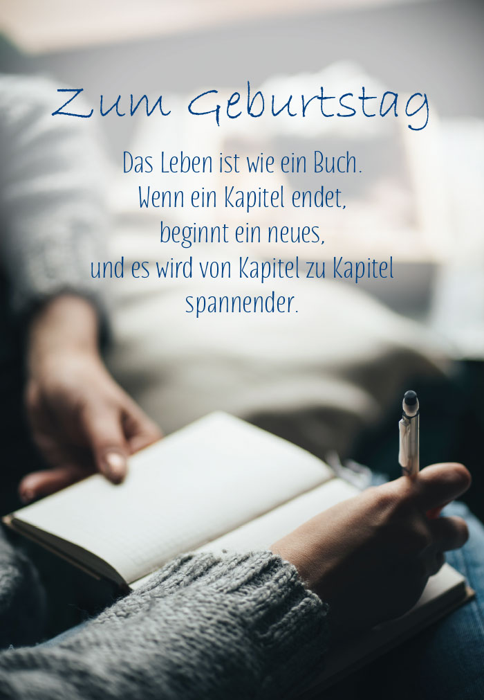 Geburtstag - Schreiben in ein Buch