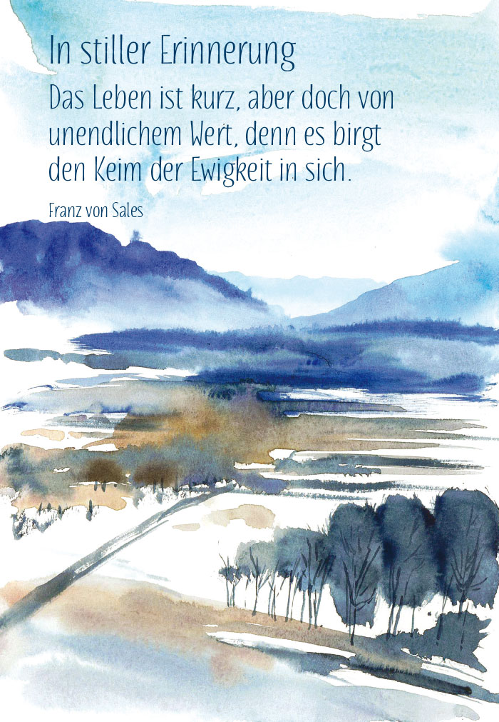Trauer - Aquarell, Landschaft