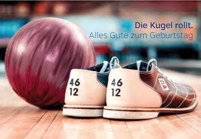 (Männer) Geburtstag - Bowlingkugel und -schuhe