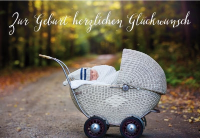 Geburt - Kinderwagen mit Baby