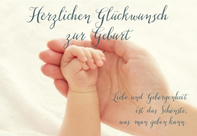 Geburt - Hand in Hand