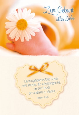 Geburt -  Blume und Herz