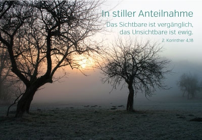 Trauer - kahle B?ume im Nebel