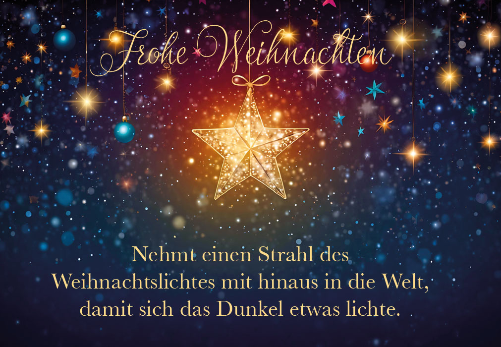 Weihnachten -großer funkelnder Stern