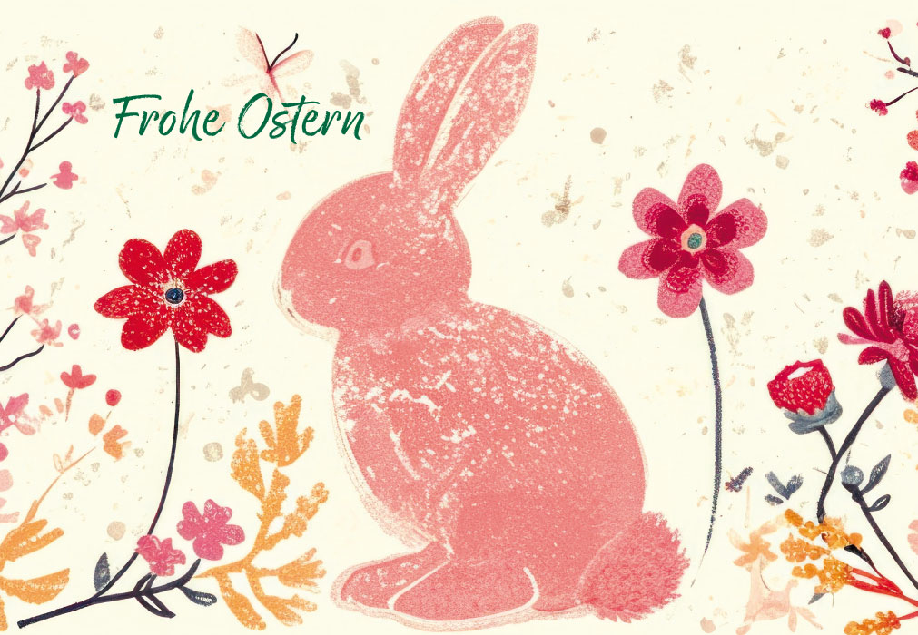 Ostern - Hase, Blumen
