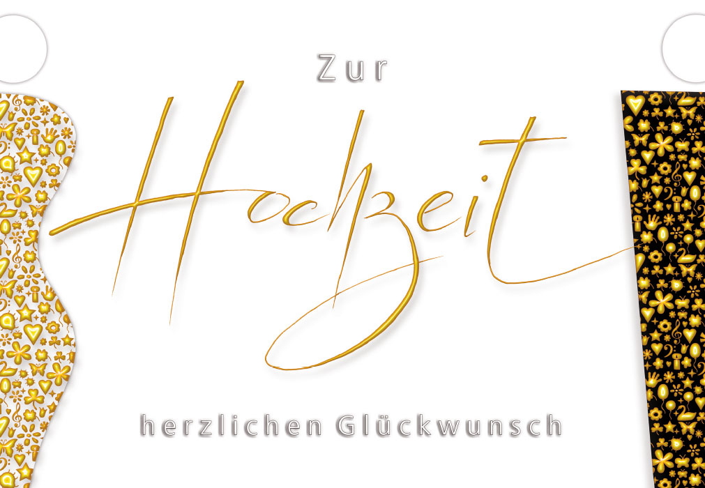 Hochzeit - Frau, Mann, Illustration