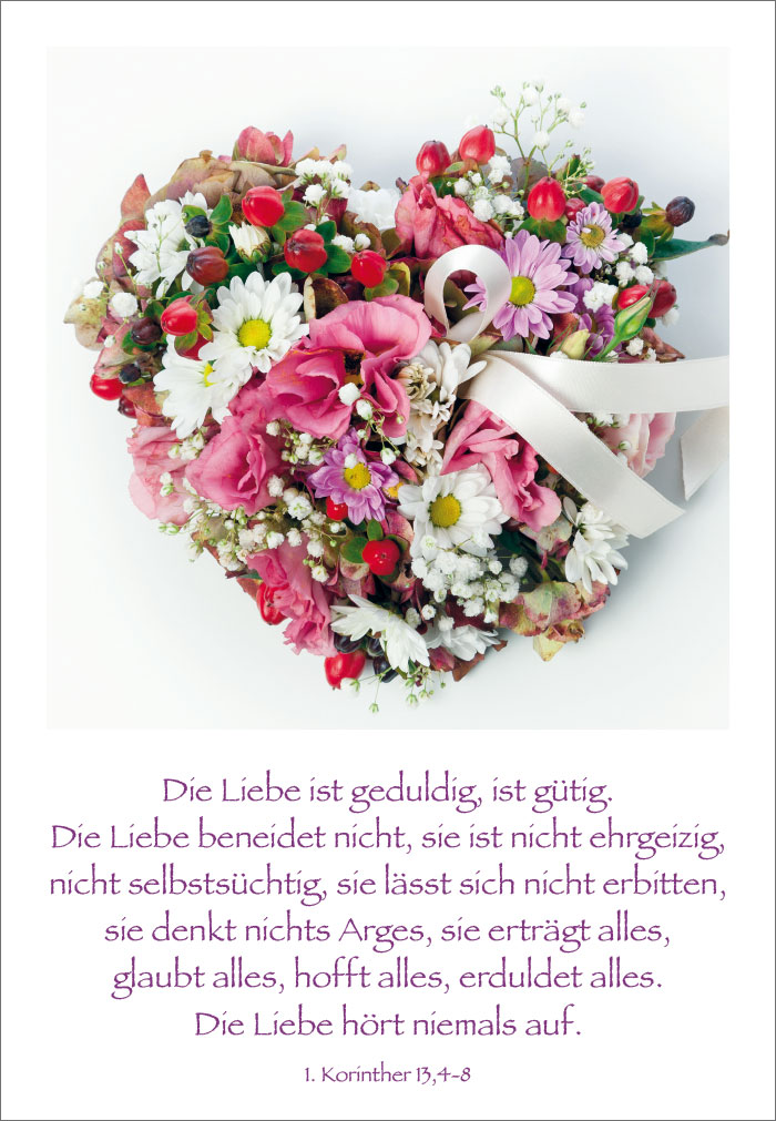 Hochzeit - Herz aus rot, weiß, rosa Blumen