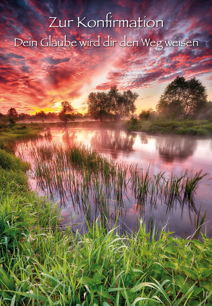 Konfirmation - Abendrot über See