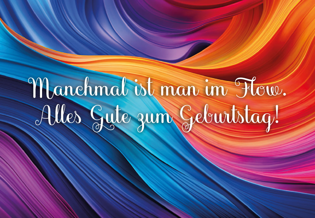 Geburtstag - Bunt im Flow - NEU 
