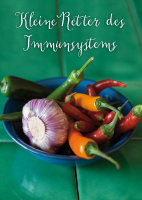 Spruchkarte - Chilis, Peperoni, Knoblauch 