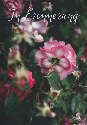 Trauer - rosa-wei?e Blumen